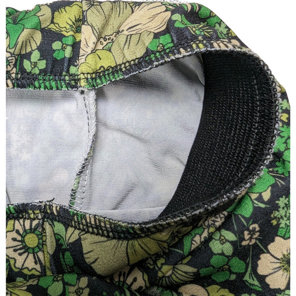 Zara Green Floral Print Flowy Flare Pants Size Large - Picture 4 of 4